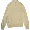 Aaric Cotton Panna Long Sleeve Polo