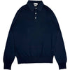 Aaric Cotton Navy Long Sleeve Polo
