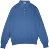 Aaric Cotton Azzurro Long Sleeve Polo
