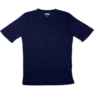 Aalfeo Tu Linen Navy T-Shirt