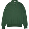 Aaric Cotton Green Long Sleeve Polo