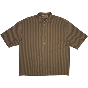 Bantu Shirt Cocoa Seersucker Stripe