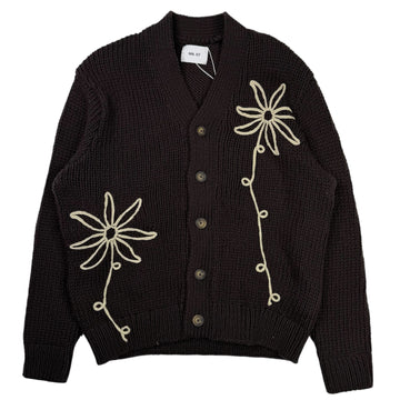 Mika Flower Cardigan Dusky Port