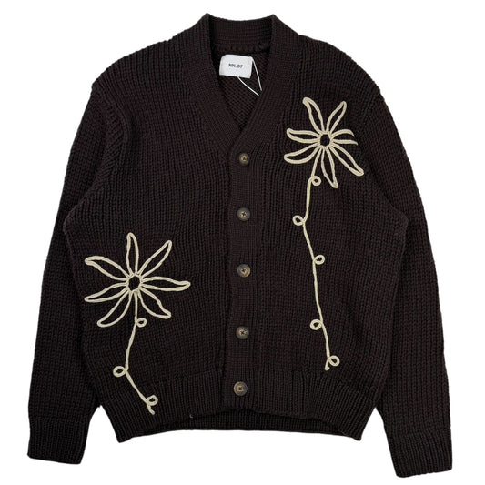 Mika Flower Cardigan Dusky Port