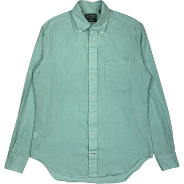Teal Chambray Dobby Stripe Shirt