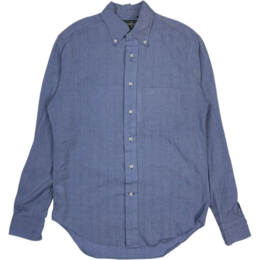 Blue Chambray Dobby Stripe Shirt