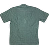 Teal Blue Stripe Camp Collar Shirt