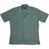 Teal Blue Stripe Camp Collar Shirt