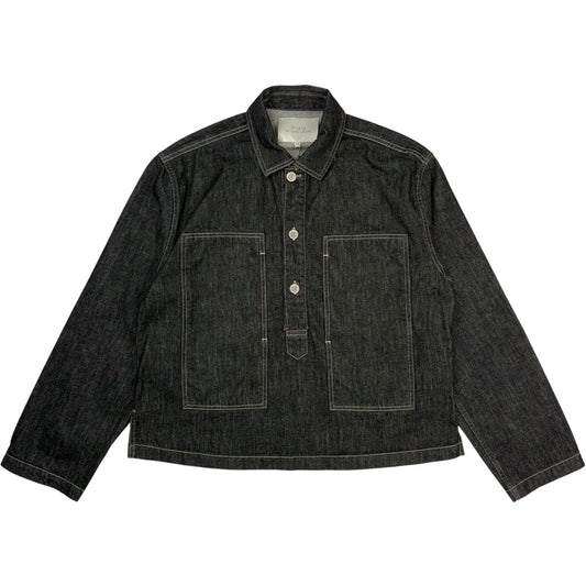 York Popover Denim Shirt Black White Weft