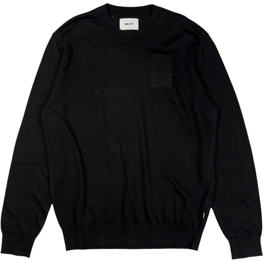 Ted Crew Neck Knit Black Linen