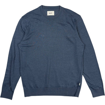 Ted Crew Neck Knit Stone Blue Linen
