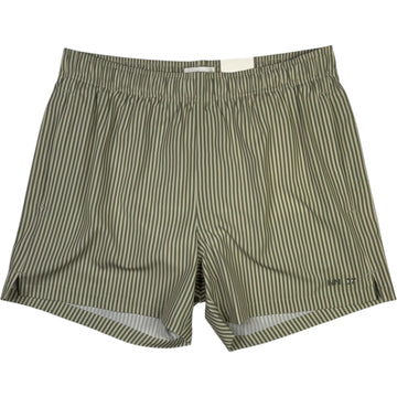 Holiday Swim Shorts Green Stripe Recycled Polyester