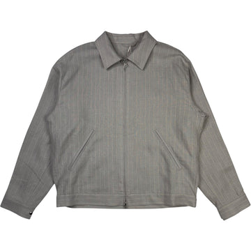 Petrus Jacket Grey Stripe Linen