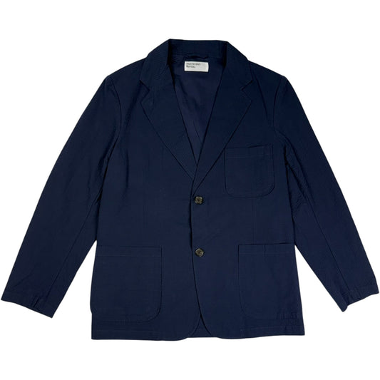 Two Button Jacket Derby Stripe Navy