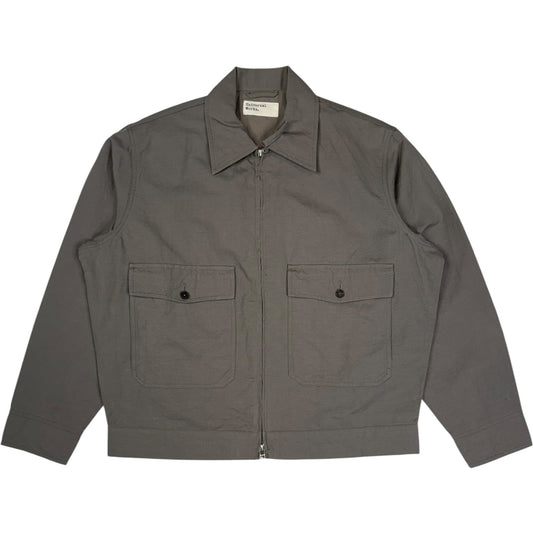 S130 Jacket Linen Slub Weave Mid Grey