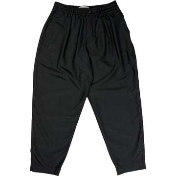 Pleated Track Pant Tropical Suiting Black