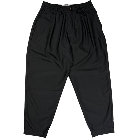 Pleated Track Pant Tropical Suiting Black