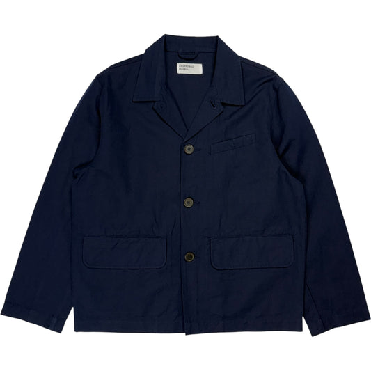Franck Jacket Linen Slub Weave Navy