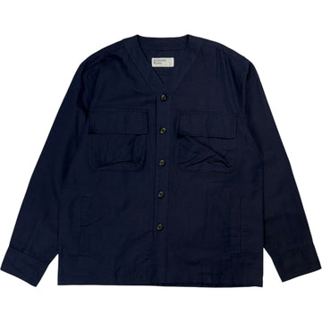 Parachute Shirt Linen Cotton Shirting Navy