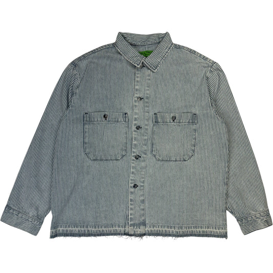 Raw Hem Overshirt Washed Indigo
