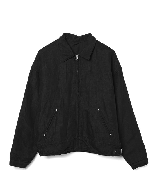 Zip Jacket Wool Hemp Black