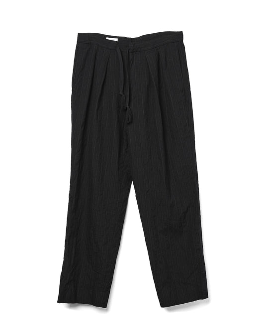 Stripe Easy Trouser Wool Black