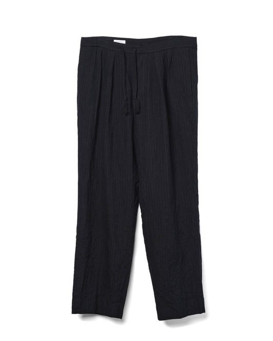 Stripe Easy Trouser Wool Navy