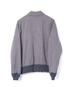 Herringbone Flight Jacket Wool Top Grey