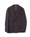 Herringbone Double Breasted Jacket Wool Top Brown