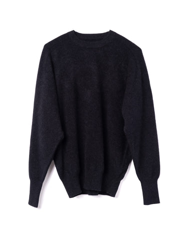 Crew Pullover Cashmere Top Charcoal