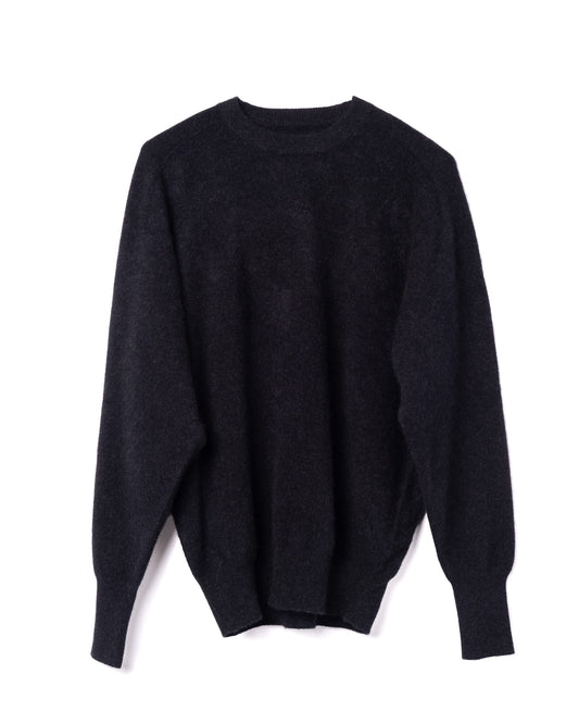Crew Pullover Cashmere Top Charcoal