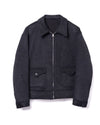 Melton Sports Jacket Cashmere Top Charcoal
