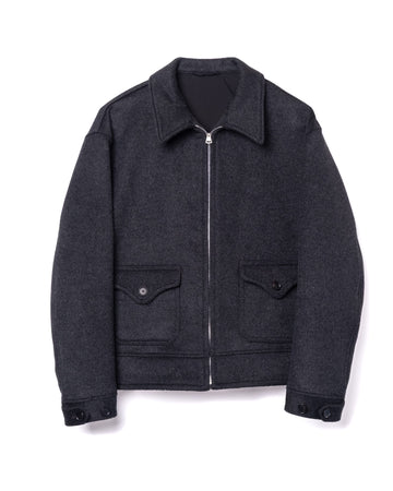 Melton Sports Jacket Cashmere Top Charcoal