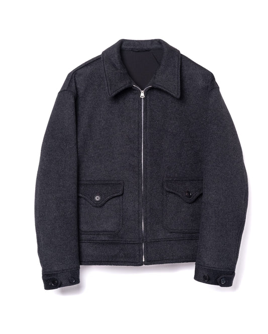 Melton Sports Jacket Cashmere Top Charcoal