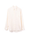 Regular Collar Shirt Cotton Blend Ecru