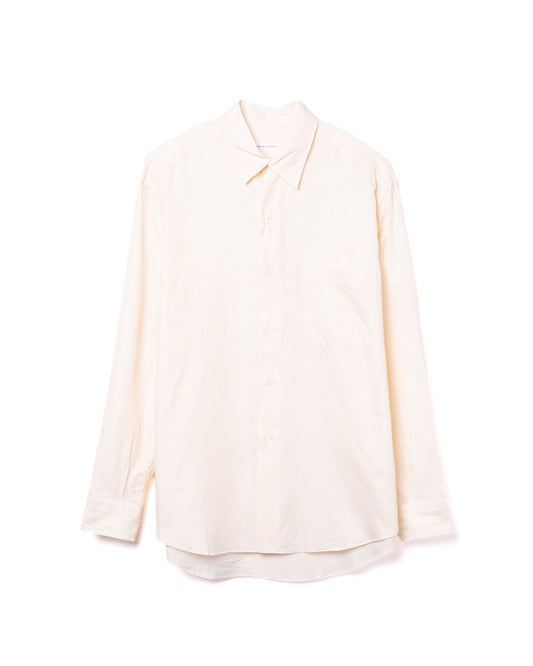 Regular Collar Shirt Cotton Blend Ecru
