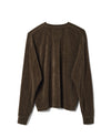 Relaxed LS Tee Cotton Blend Walnut Husk Pile