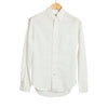 White Seersucker One Pocket Long Sleeve Button Collar