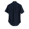 Navy Dyed Seersucker Short Sleeve One Pocket