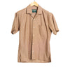 Tan Geometric Short Sleeve Camp Collar Shirt