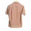 Tan Geometric Short Sleeve Camp Collar Shirt