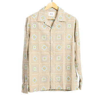 Julio Embroidery Shirt Long Sleeve No Pocket Oatmeal