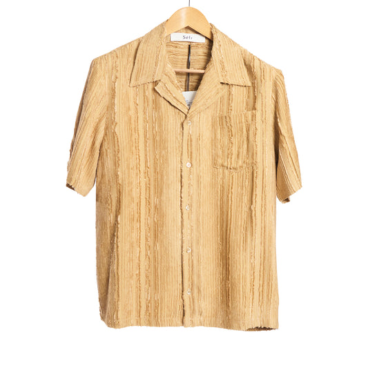 Dalian Shirt Fluid Beige Stripe