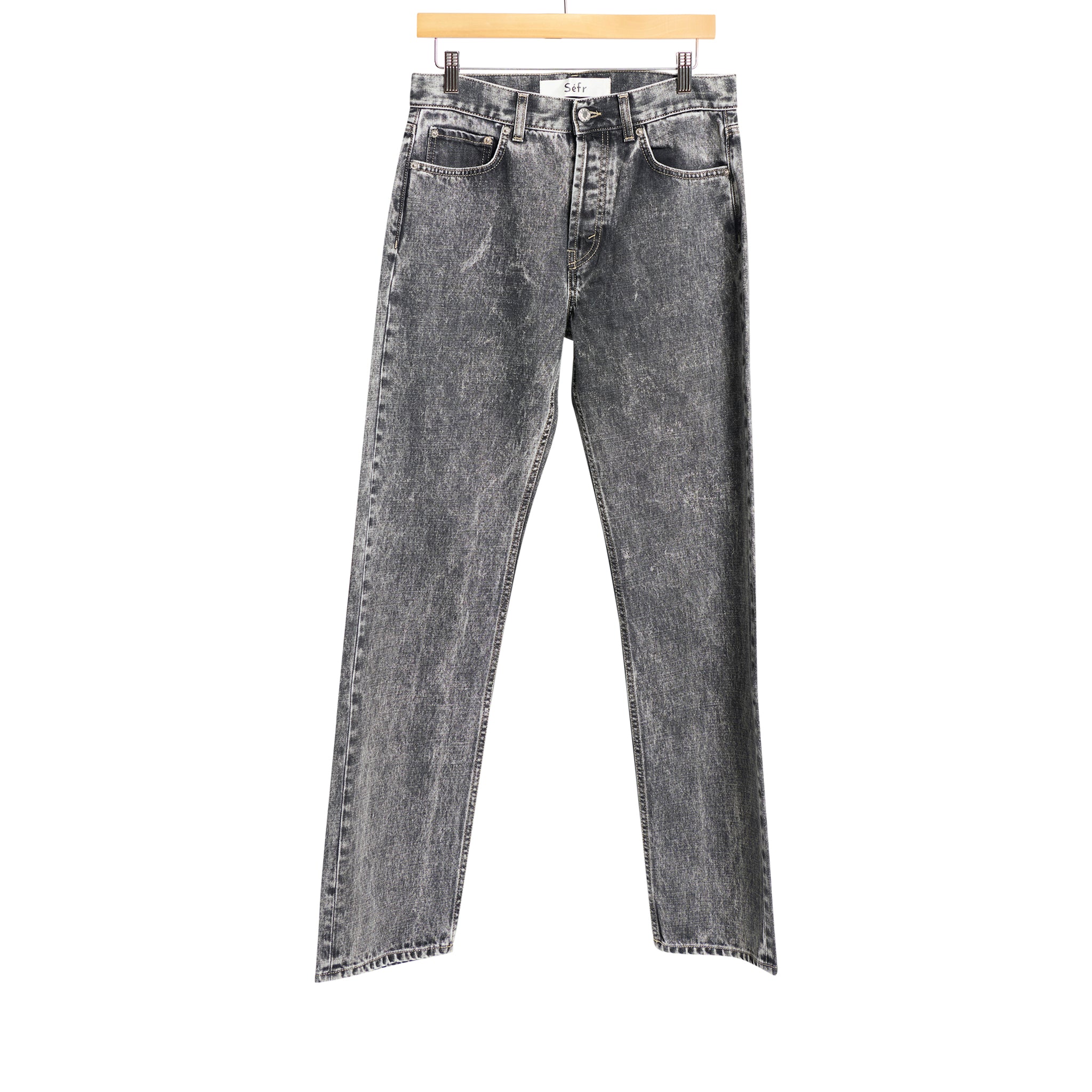 パンツ 24SS sefr STRAIGHT CUT JEANS STRAIGHT CUT JEANS (BLK)