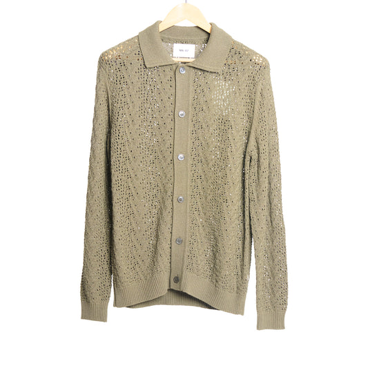 Vito Lace Cardigan Olive Green