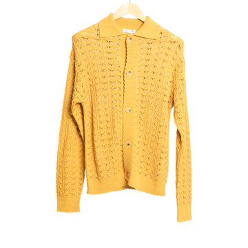Einar Crochet Cardigan Cotton Gold