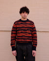Cueva x Doppiaa FW24 Collaboration Round Neck Black Orange Stripe