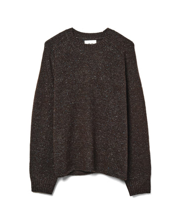 Jim Crew Neck Knit Wool Blend Deep Truffle
