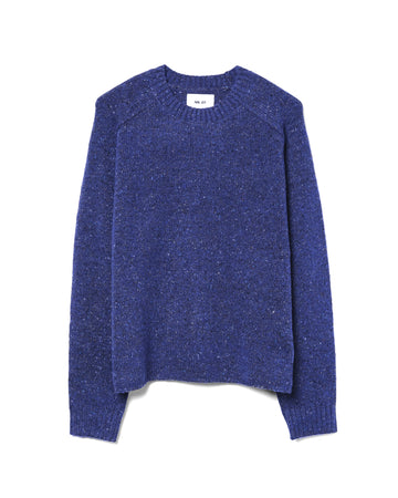 Jim Crew Neck Knit Wool Blend Blue Ignition
