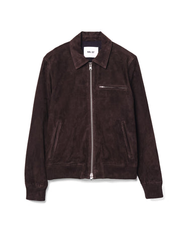 Owen Jacket Suede Dusky Port